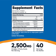 Close-up of omega-3 fish oil softgels