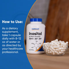 Nutricost open bottle top view showing capsule fill level for supply clarity