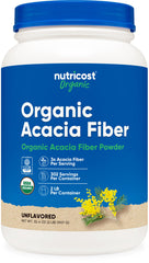 Nutricost Organic Acacia Fiber Powder bottle, 2 lb