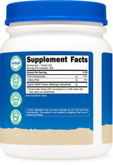 Nutrition Facts panel of Nutricost Organic Alfalfa Powder