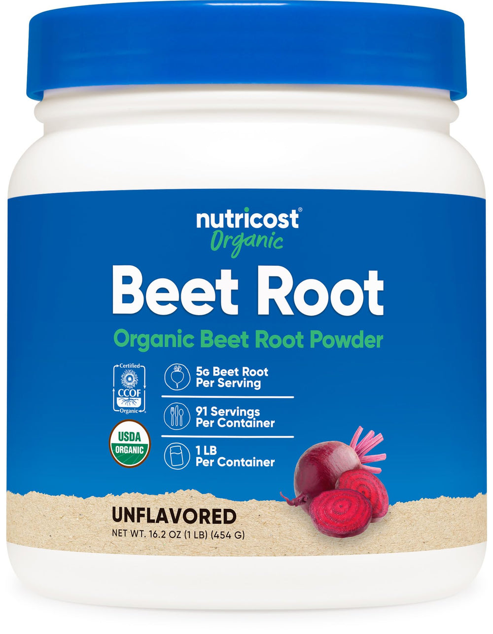 Nutricost Organic Beet Root Powder 1 lb bottle