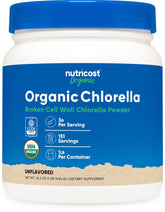 Nutricost Organic Chlorella Powder 16oz front view