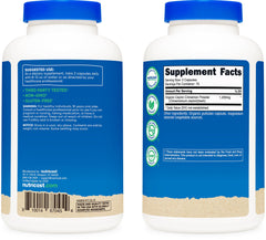 Supplement facts panel for cinnamon capsules