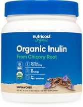 Nutricost Organic Inulin Powder 1lb bottle label