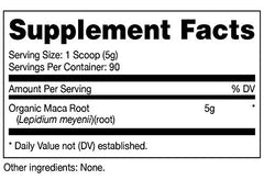 Product packaging of Nutricost Organic Maca Root Powder
