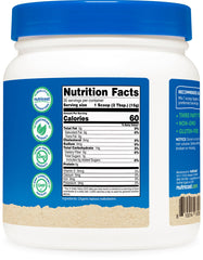 Nutricost Organic Maltodextrin powder dissolving in water for smooth texture and mixability.