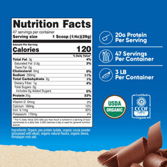 Nutricost Organic Pea Protein Powder Chocolate shake glass demonstrates easy plant-based protein addition