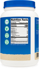 Nutricost Organic Rice Protein mixed shake in glass for convenient protein in a beverage