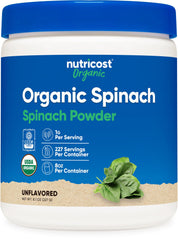 Nutricost Organic Spinach Powder 8oz bottle