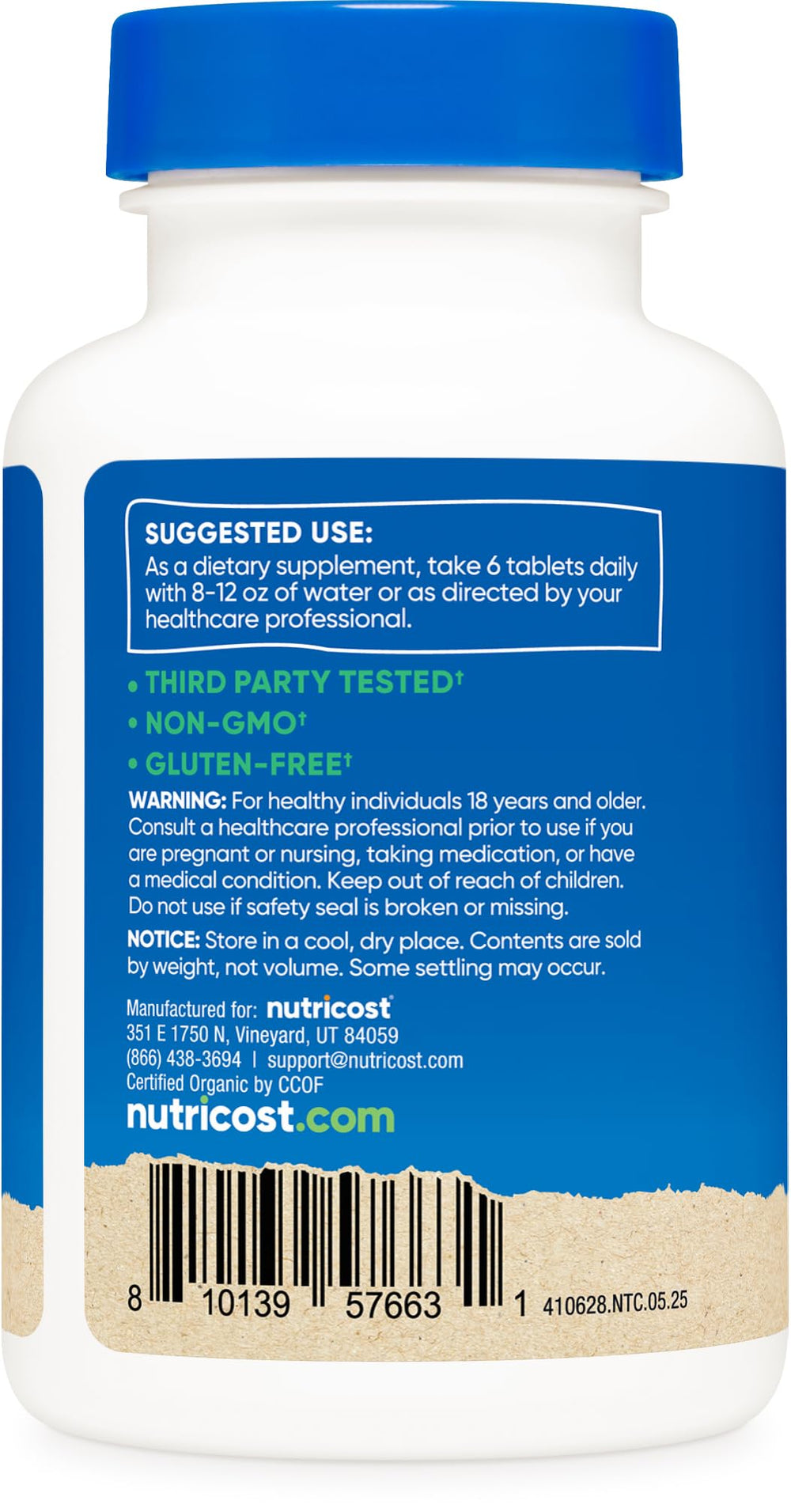 GMO-free, gluten-free and vegan-friendly product labels