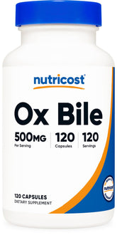Nutricost Ox Bile Capsules bottle – 120 capsules