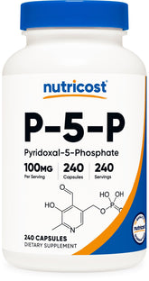 Nutricost P5P Vitamin B6 100mg bottle with 240 capsules