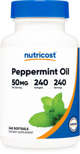 Nutricost Peppermint Oil Softgels bottle front view