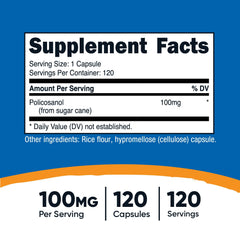 Policosanol 100mg capsules in bottle