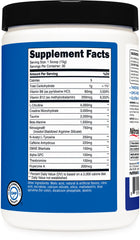 Nutricost Pre-C Pre-Workout manufacturing facility badge for quality control.