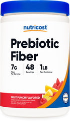 Nutricost Prebiotic Fiber Fruit Punch 1 lb bottle