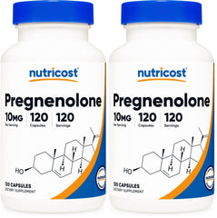 Nutricost Pregnenolone 10mg packaging front - Pack of 2