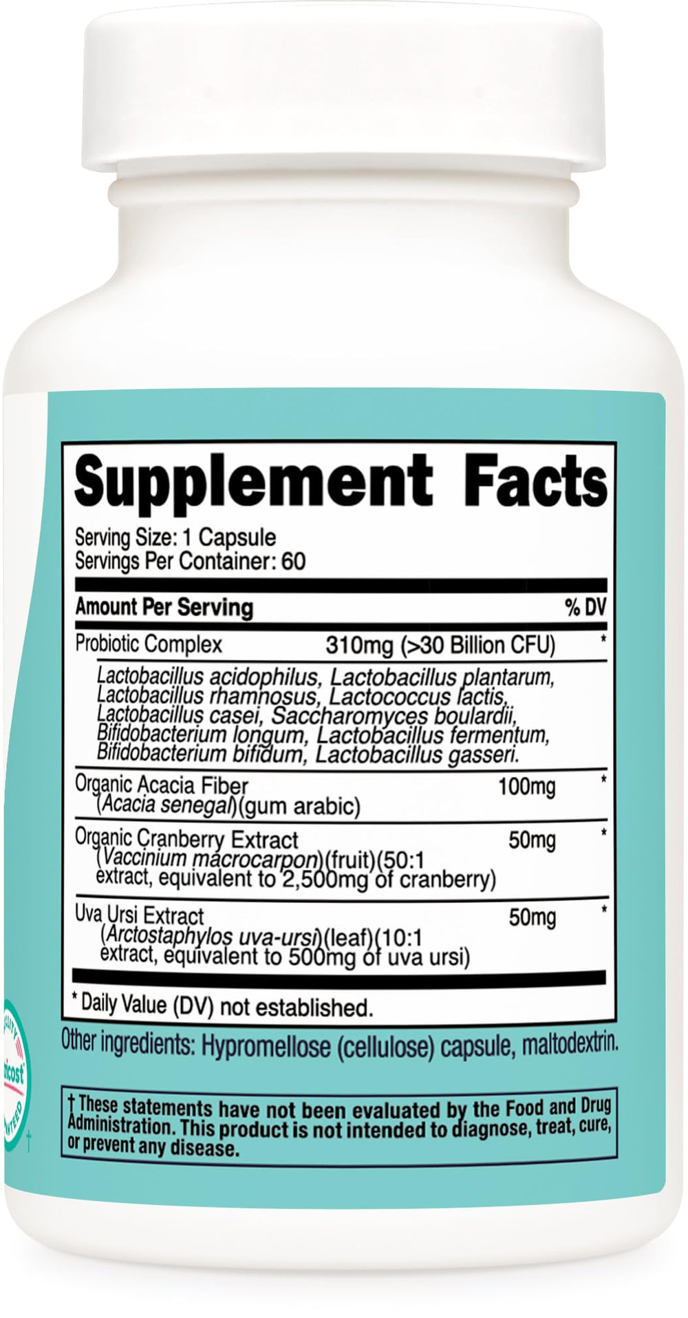 Nutricost Probiotic for Women bottle with 60 capsules