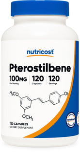 Nutricost Pterostilbene 100mg bottle - front view