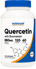 Nutricost Quercetin with Bromelain bottle and capsules