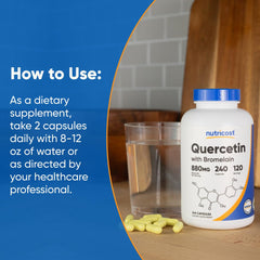 Infographic of quercetin and bromelain benefits