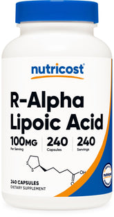 Nutricost R-ALA 100mg Veggie Caps bottle