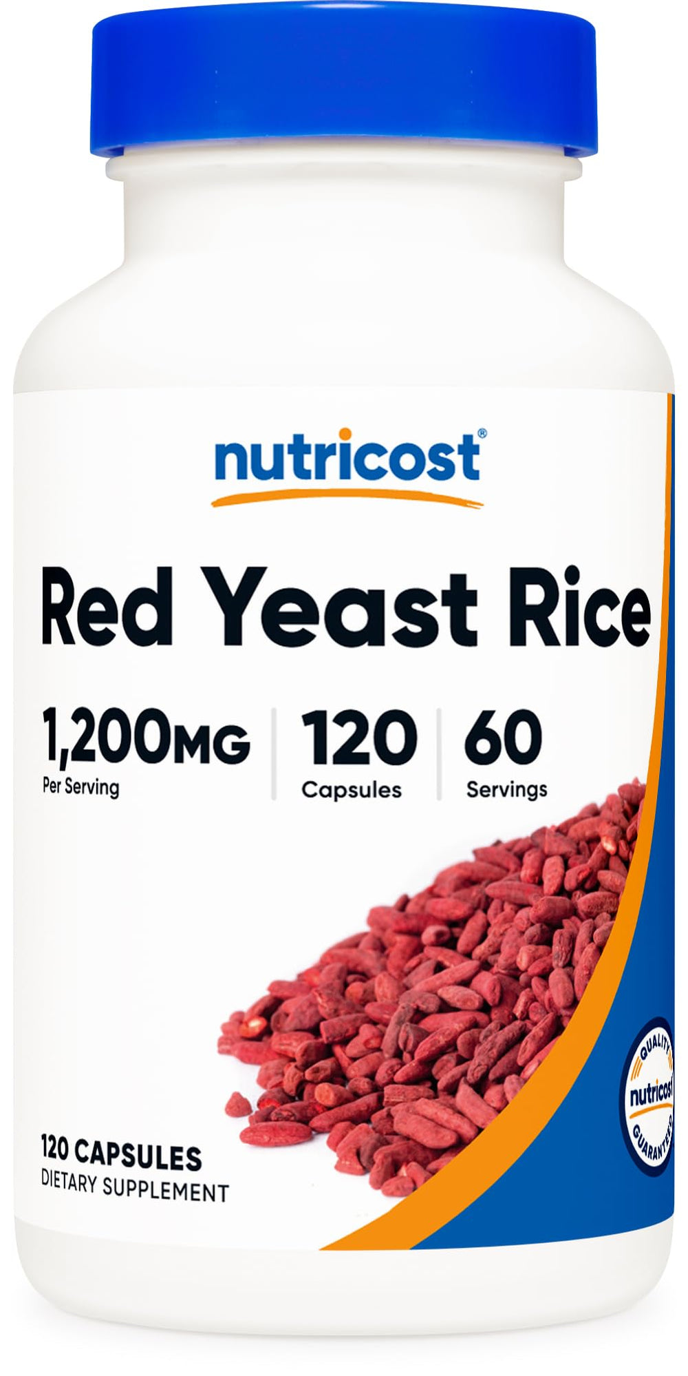 Nutricost Red Yeast Rice 1200mg bottle with 120 capsules
