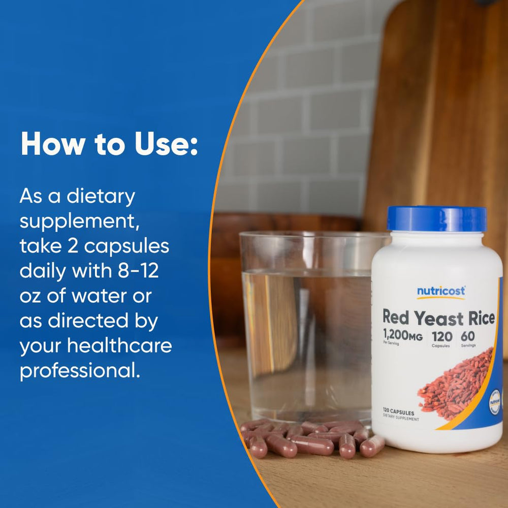 Nutricost Red Yeast Rice bottle sealed for freshness