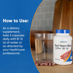 Nutricost Red Yeast Rice bottle sealed for freshness