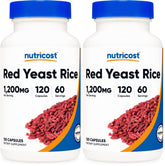 Nutricost Red Yeast Rice 1200mg bottle with 120 capsules (pack of 2)