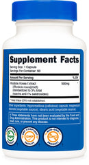 3rd party testing and GMP facility label for Nutricost Rhodiola Rosea