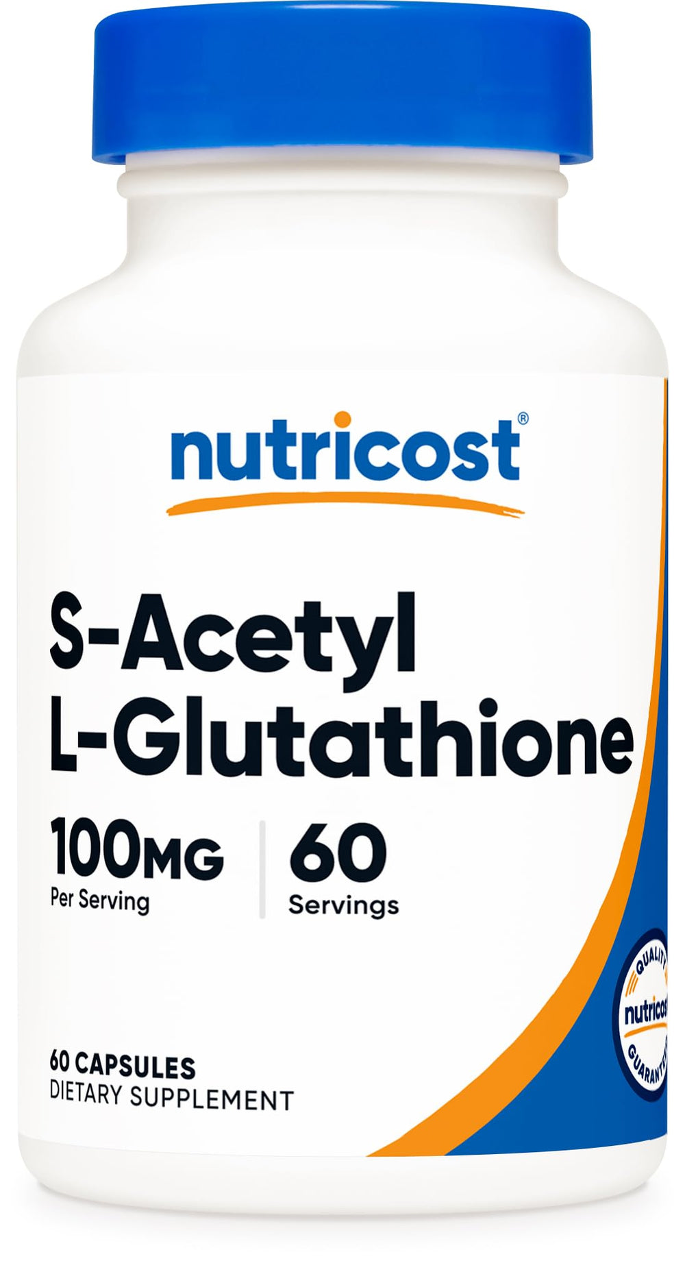 Nutricost S-Acetyl L-Glutathione 100mg bottle