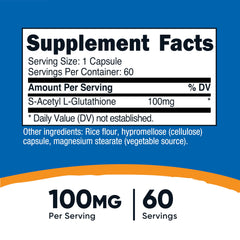 60 vegan capsules in Nutricost bottle