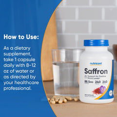 Vegetarian, gluten-free and non-GMO saffron extract product