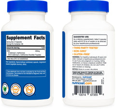 Supplement facts and ingredients of Nutricost SAM-e