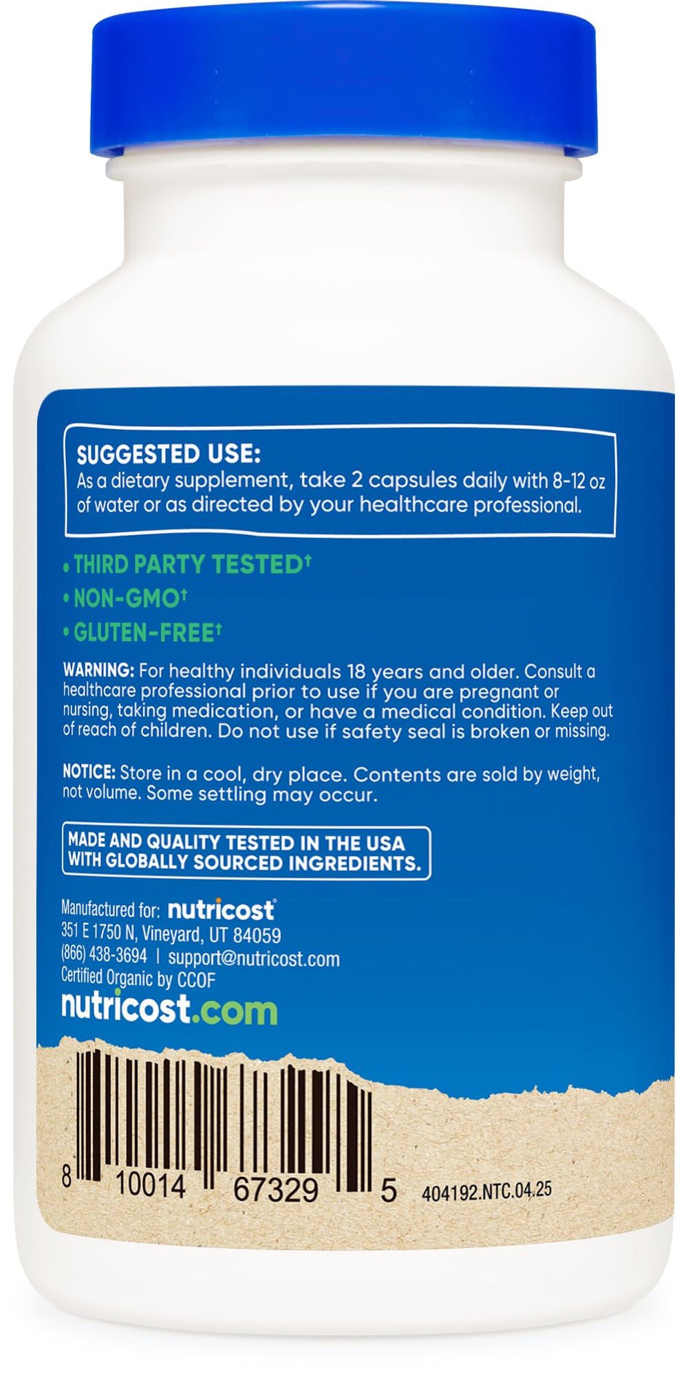 CCOF certified Made With Organic Saw Palmetto logo