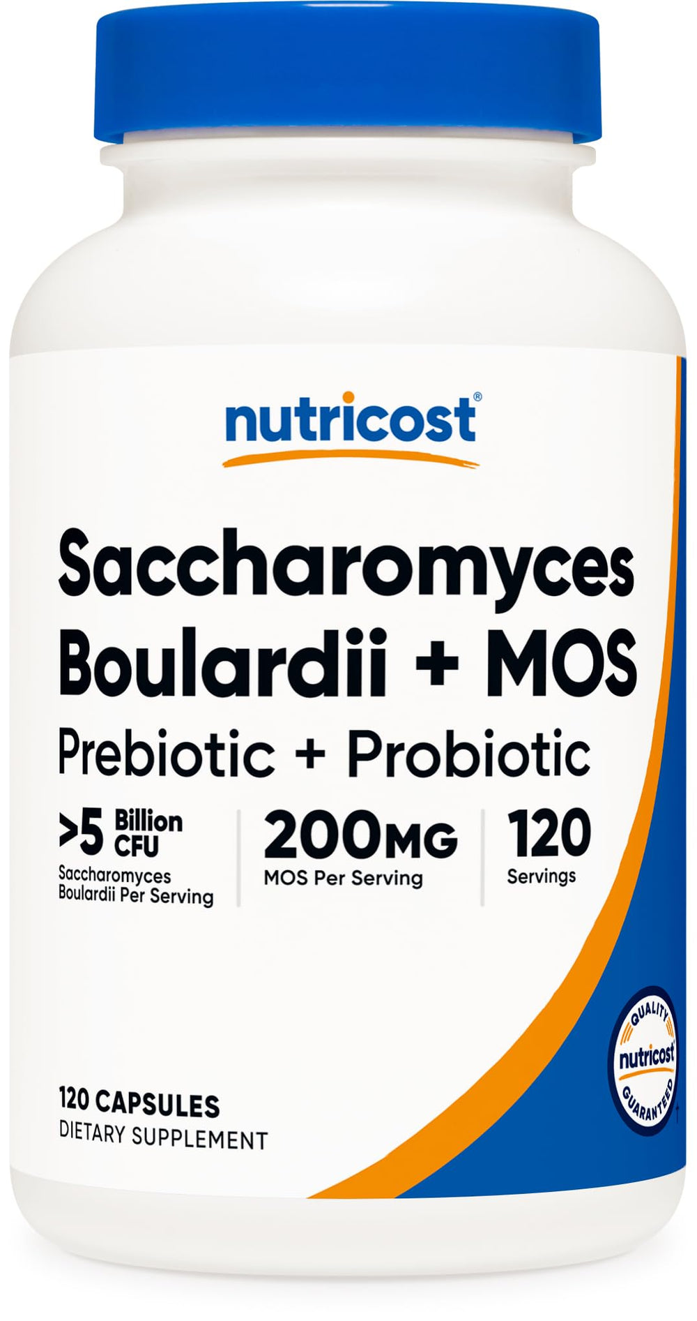 Nutricost Saccharomyces boulardii + MOS Capsules bottle – 120 capsules (hero image)