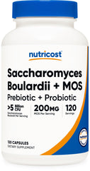 Nutricost Saccharomyces boulardii + MOS Capsules bottle – 120 capsules (hero image)