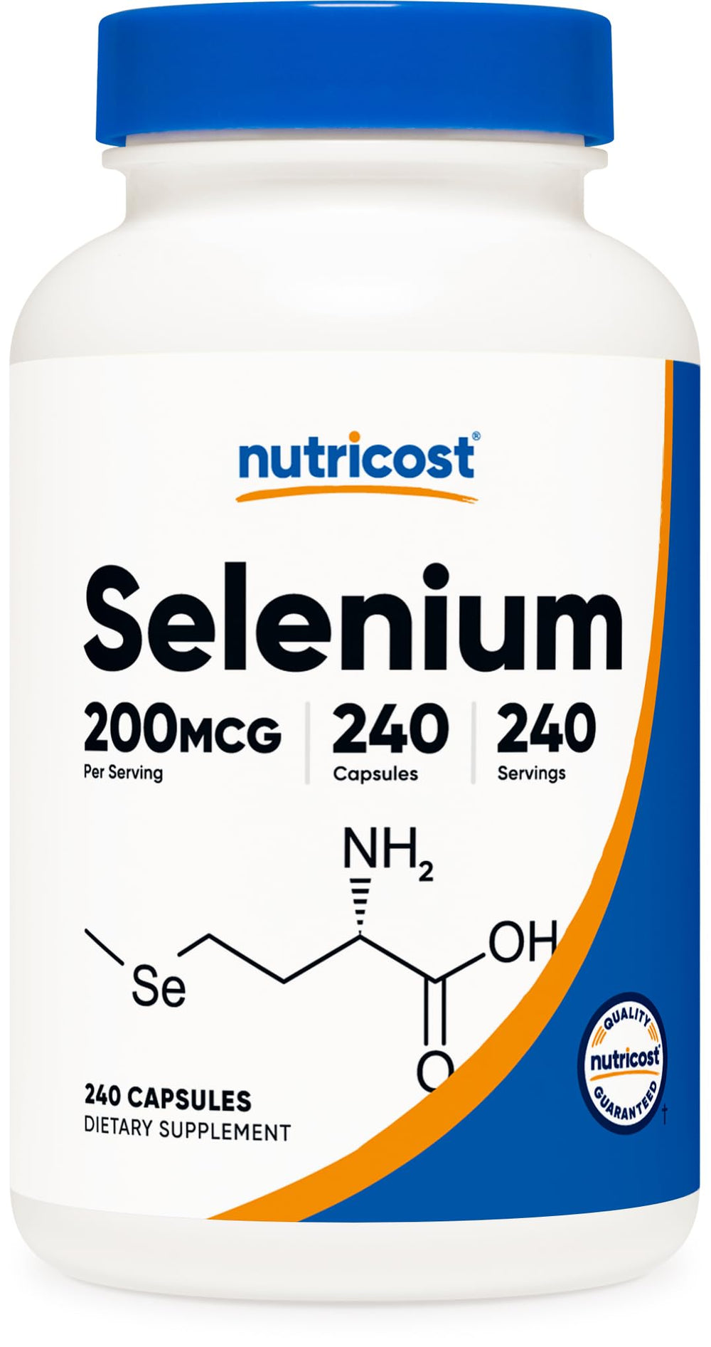 Nutricost Selenium 200mcg bottle label