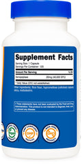 Ingredients list on Nutricost Serrapeptase packaging
