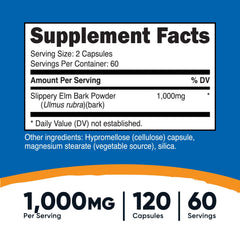 Label showing 1000 mg per serving