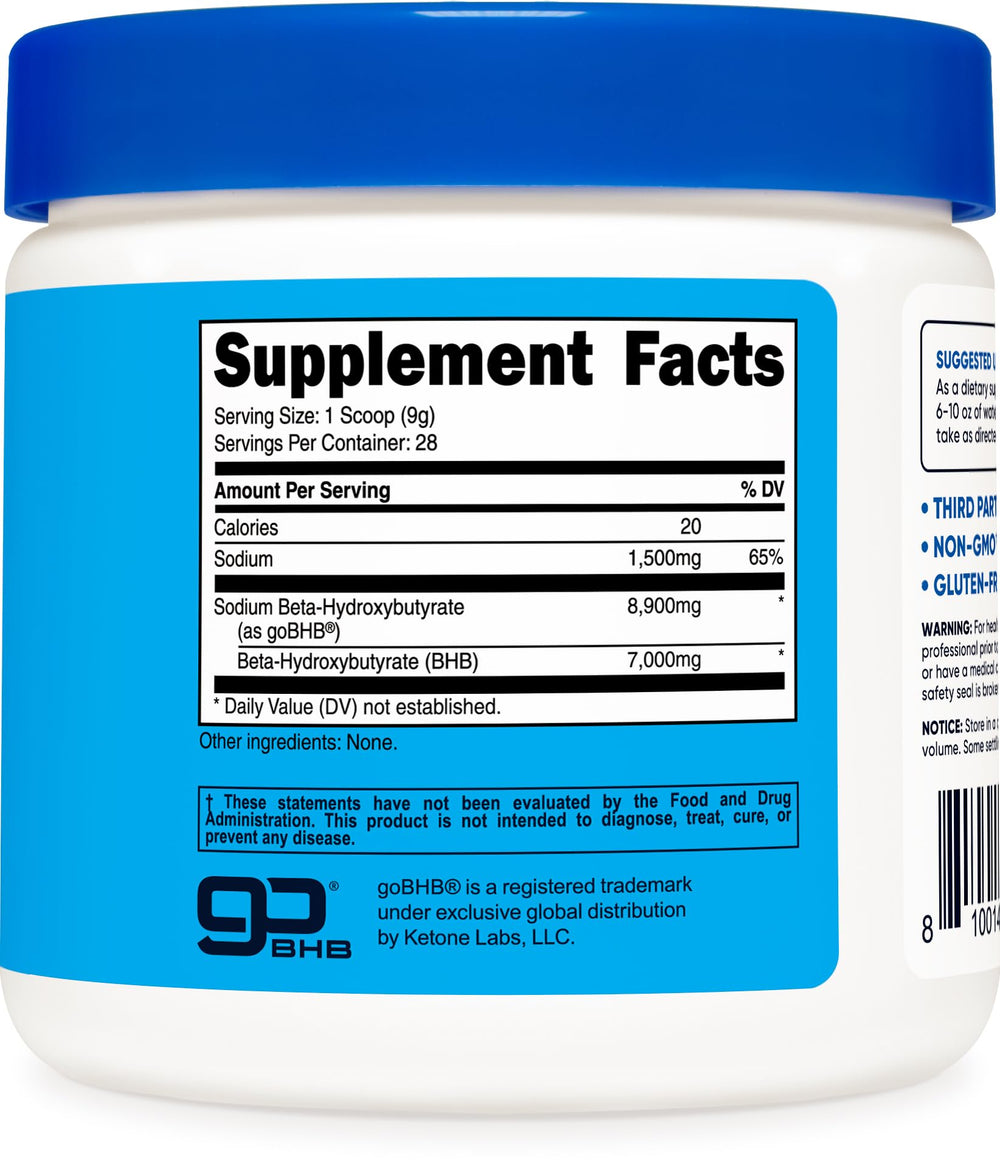 Nutricost Sodium BHB Powder pre-workout: ready-to-use energy before training.