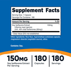 Close-up of Nutricost Soy Isoflavones capsules