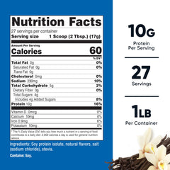Nutricost soy protein isolate container showing gluten-free and GMO-free formula.