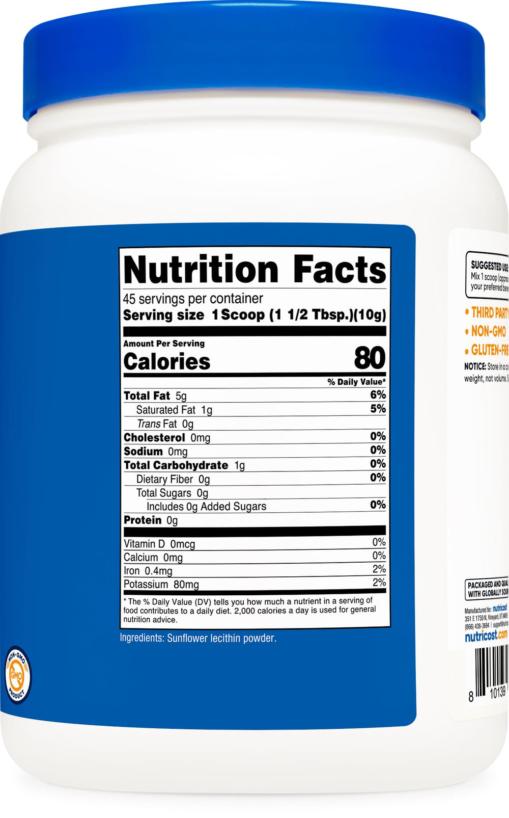 Product manufactured in a GMP-compliant facility and third-party tested