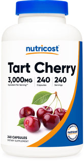 Nutricost Tart Cherry Extract bottle with 240 vegetarian capsules