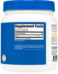 Nutrition facts label for Nutricost Taurine Powder 500g