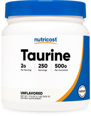 Nutricost Taurine Powder 500g bottle