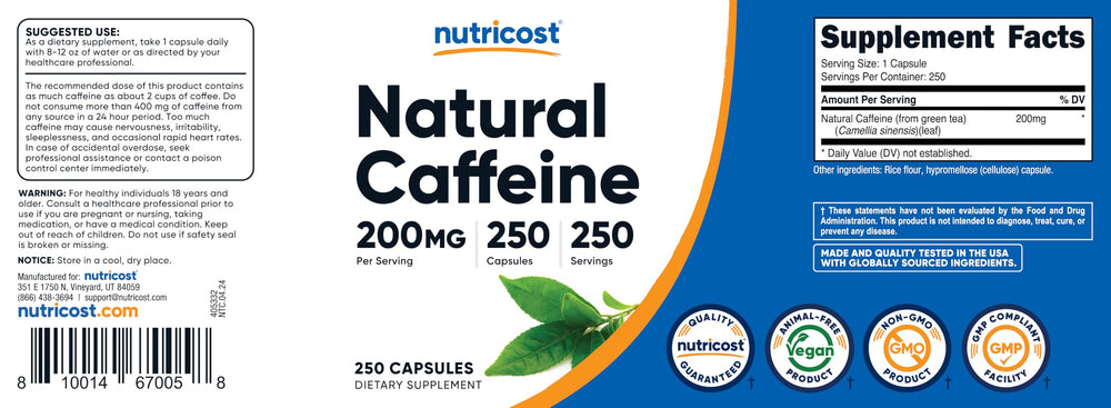 Nutricost third-party tested badge on packaging confirms independent verification