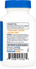 Nutricost Magnesium Glycinate with third-party testing seal indicating quality assurance.